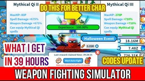 Mythical Qi II to III Weapon Fighting Simulator | Codes | Fuse | Event