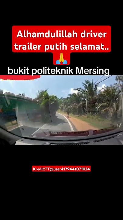 Mujur kereta depan tu tak dok belakang..
