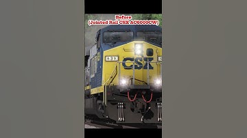 Trainz CapCut Edit: CSX AC6000CW JointedRail to RRMODS #shorts #trainz #csx #ac6000cw #capcut #edit