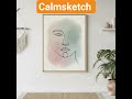 “Minimalist one-line face sketch, elegant contour lines, backgroun #sketchgallery #calmsketch
