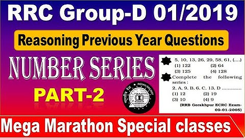 Number Series Railway Previous year Reasoning Questions Part-2 for Group D Special by SRINIVASMech