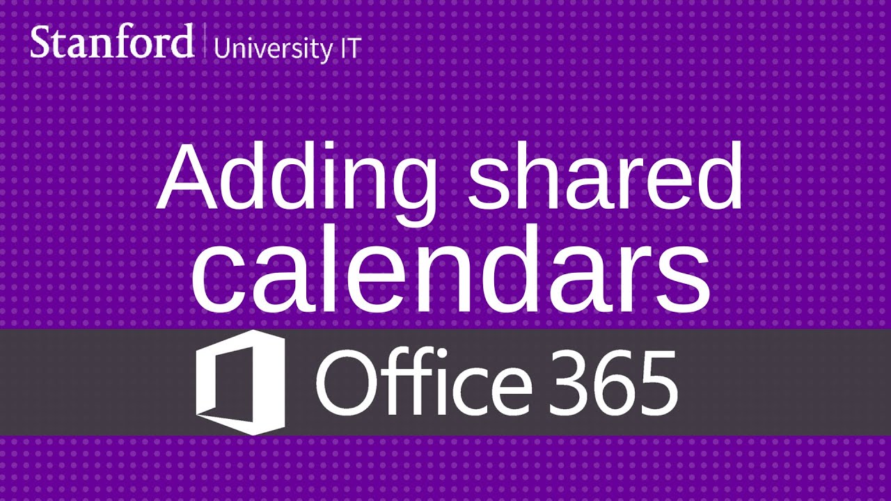 Adding shared calendars in Office 365 YouTube