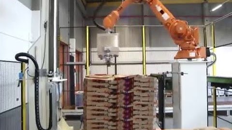 AXYMATIC Dépalletizing of paper bags.