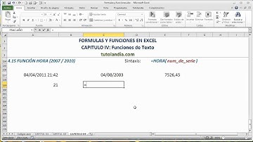4.15 Función hora: Fórmulas y Funciones en Excel