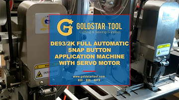 Product Showcase - DE93/2K Snap Button Application Machine - Goldstartool.com - 800-868-4419