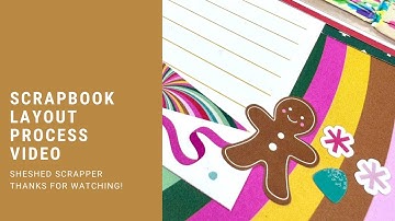 Scrapbook Layout Process Video//The ScrapRoom//Hard Candy Christmas// Simple Stories