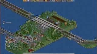 OpenTTD with Japanese mods - Steam train ride in 1953