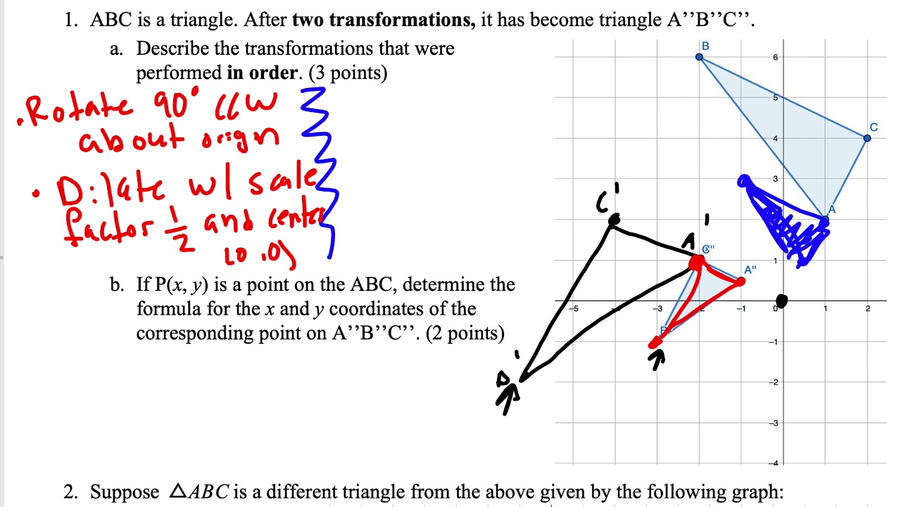 Course II Honors Dilations Quiz Recap - YouTube