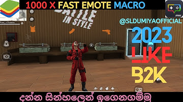 how to make fast  emote macro msi app player sinhala 2023