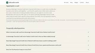 Best Advantage Financial Federal Credit Union Credit Card (2026) — Compared & Explained