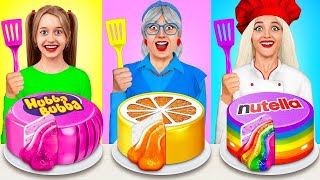 Desafío de Cocinar Yo contra la Abuela | Recetas Deliciosas de Decoración de Pasteles por MEGA GAME