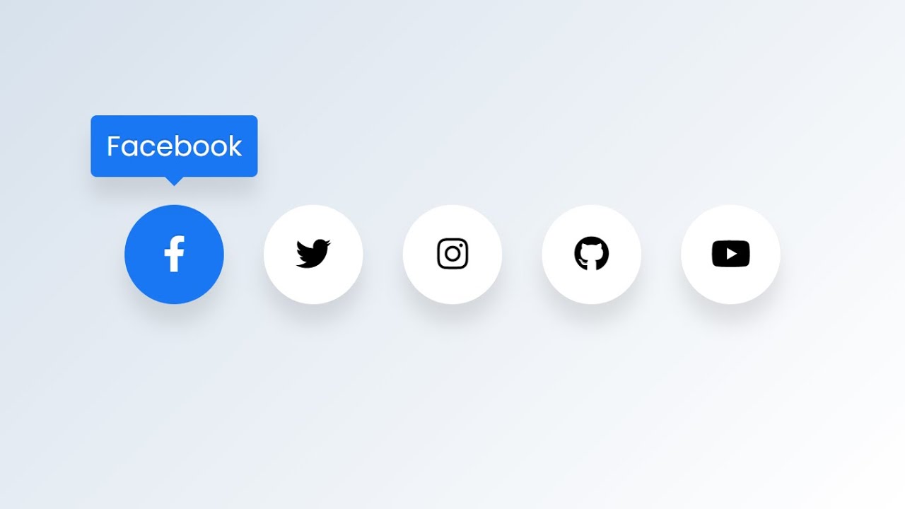 Social Media Icons using HTML CSS - YouTube