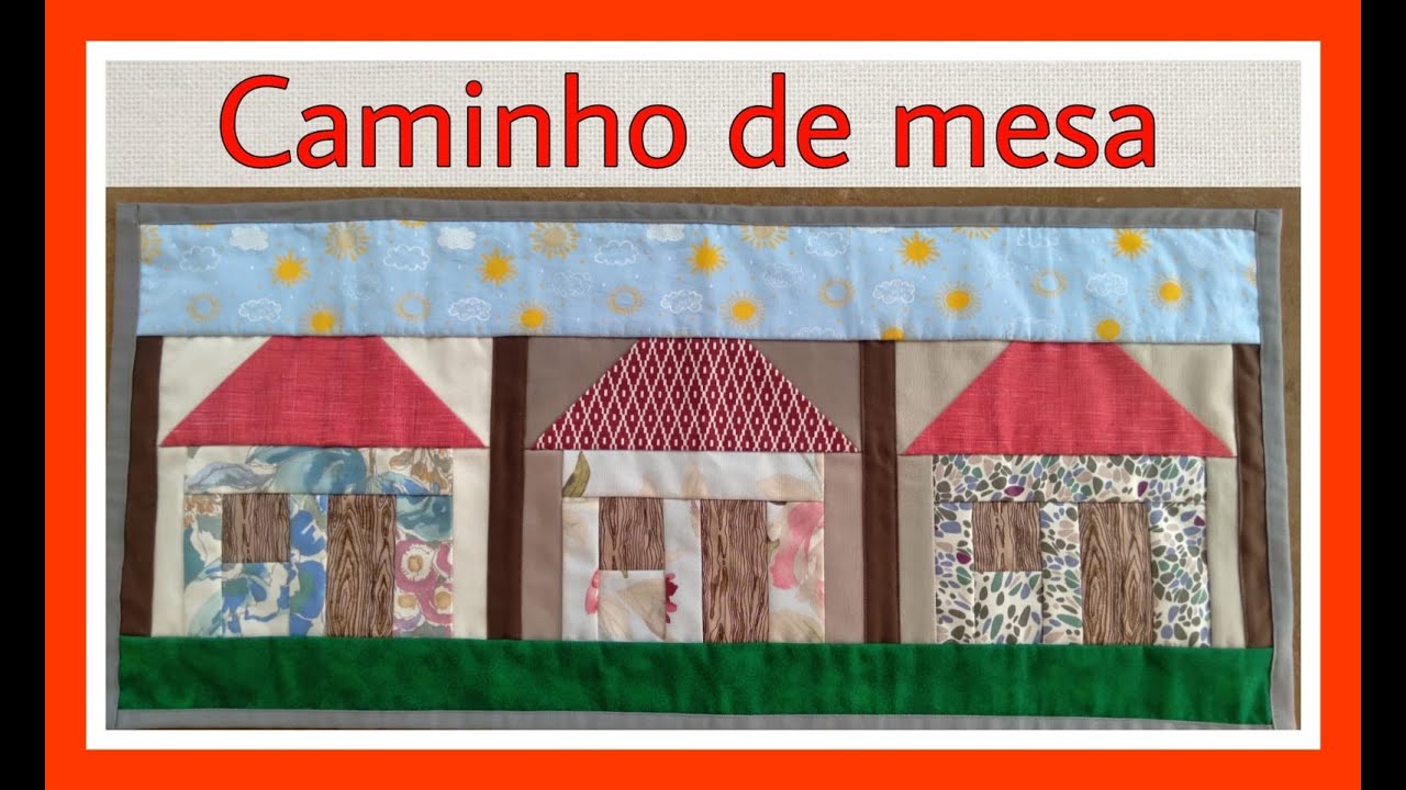 Caminho de Mesa Casinhas de Pequenos Retalhos  #casinhas
