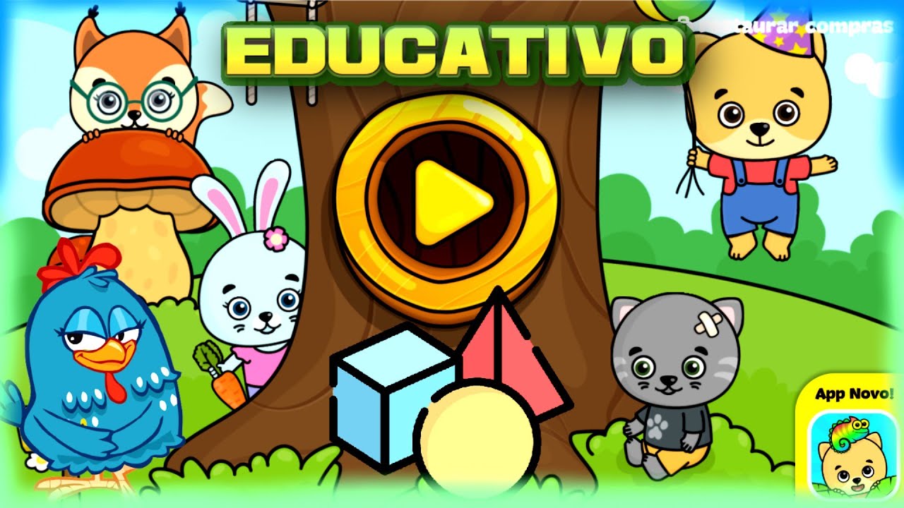 Jogo infantil educativo para crianças Figuras geométrica e cores Puzzle ...