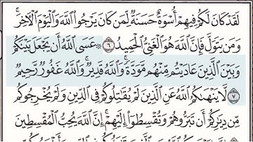 سورة الممتحنة مكتوبة .. قراءة الشيخ إبراهيم الأخضر 