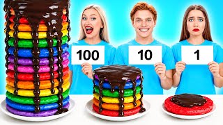 100 Layers of Food Challenge | Crazy Hacks and Recipes by Multi DO Joy