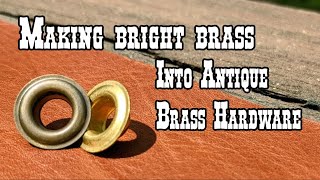 Antiquing Brass Hardware with a grocery store cleaning chemical.