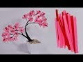 kerajinan bunga sakura sedotan kreatif | make beautiful flower art with a straw