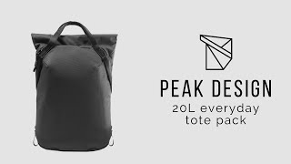 Peak Design Everyday 20L Totepack - YouTube