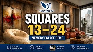Remember Squares from 13-24 using VegaVidya
