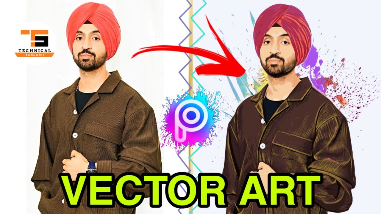 VECTOR ART Photo Editing Tutorial Cartoon Effect In PICSART MOBILE vector-art-photo-editing-tutorial-cartoon-effect-in-picsart-mobile