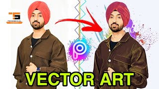 VECTOR ART Photo Editing Tutorial | Cartoon Effect in PICSART MOBILE screenshot 3