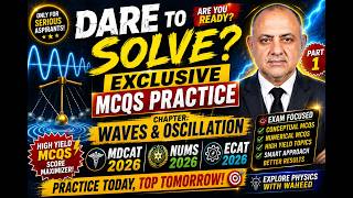 MDCAT 2026 | |Waves & Oscillation MCQs Part 1 | NUMS & ECAT Physics MCQS