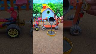 😱 Real Working Mini Tractor Making Cement Pillar | Amazing DIY Construction Machine 🚜 #shorts