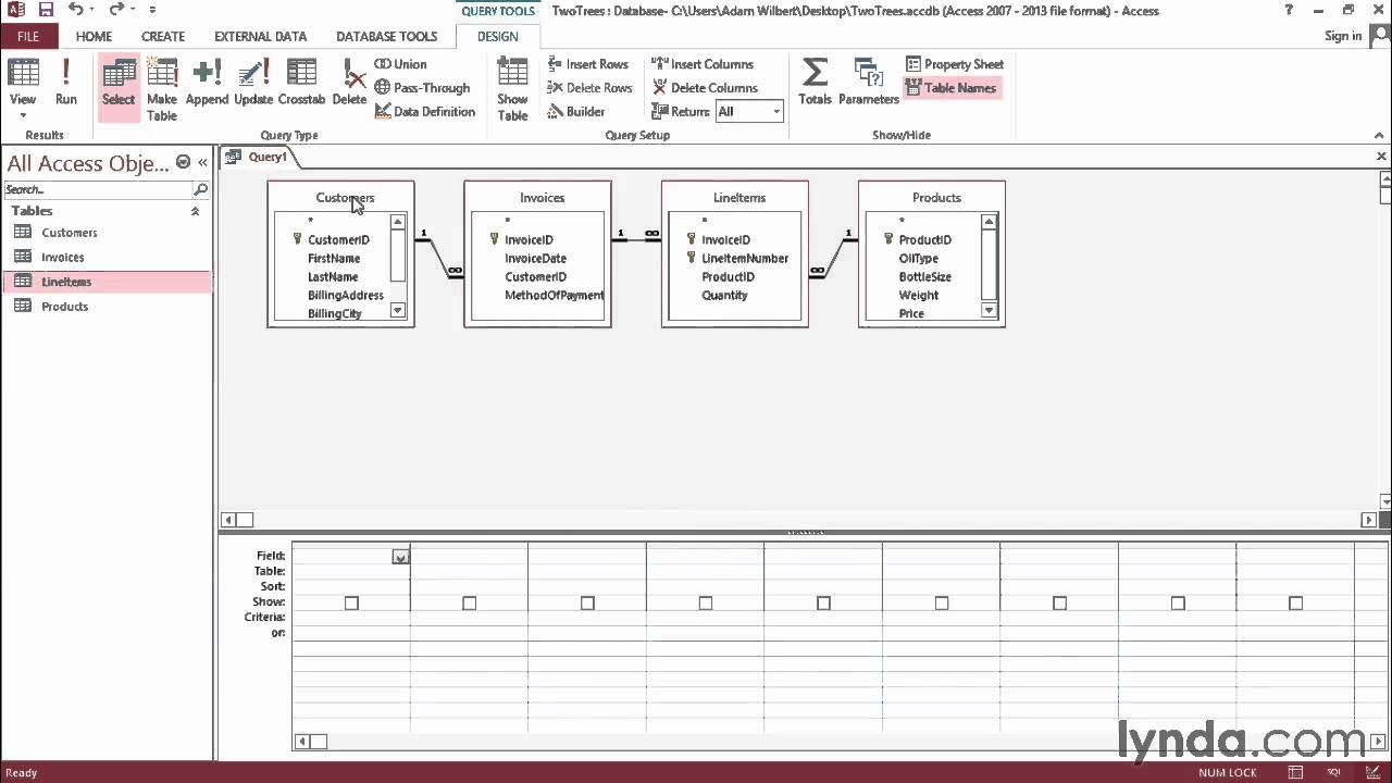 Tutorials relational database fundamentals 8 4 writing queries in