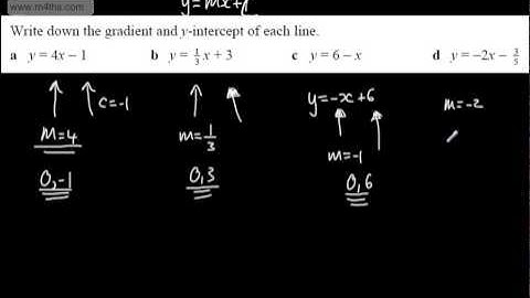 9-1 GCSE Maths - Equation of a Straight Line (2) y = mx + c linear graphs - Full Tutorial Higher