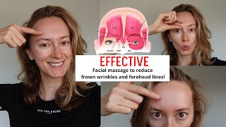 Quick and effective massage against forehead wrinkles and frown lines!