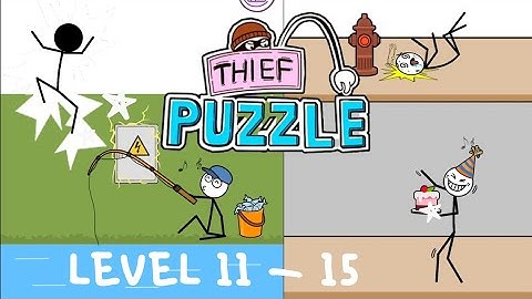 Thief Puzzle - All Level Solution 11 - 15 Gameplay Walkthrough.