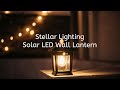 Stellar lighting  solar led wall lantern