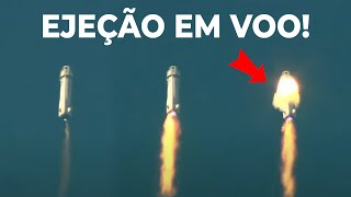 New Shepard falha em lançamento e Sistema de Ejeção é acionado