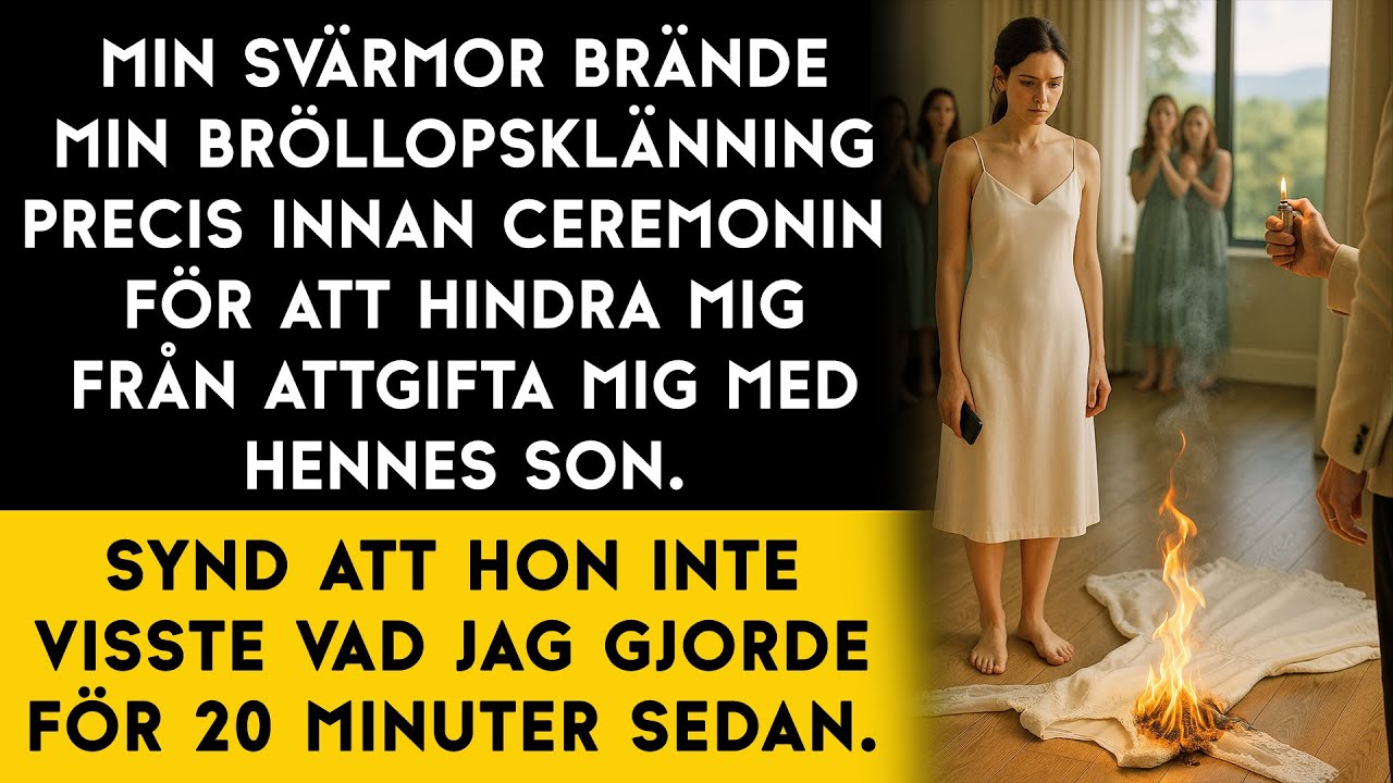 Jag stod i brudklänningen när svärmor tände på den framför mig och väste att jag inte var värdig hennes son. ”Nu kommer du inte att gifta dig med min Jonas”, sa hon medan lågorna åt upp sex...