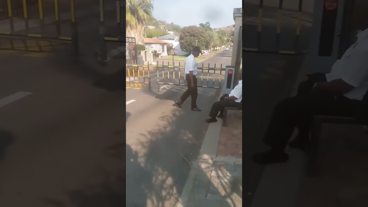 boom gate man at work