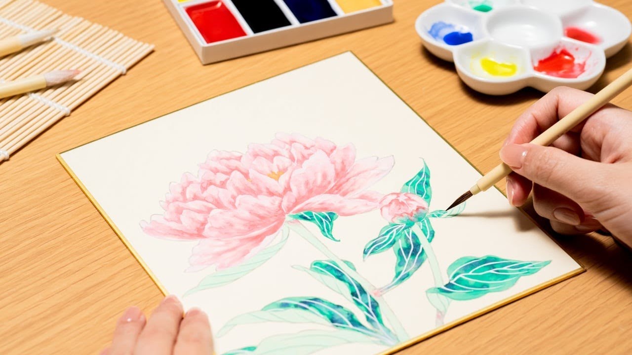 Lakit】はじめての日本画〜顔彩で芍薬の花を描こう〜 by 日月美輪