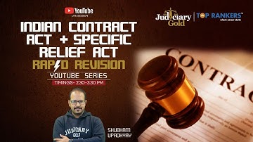 Indian Contract Act + Specific Relief Act | Rapid Revision for MPCJ | MPCJ Rapid Revision
