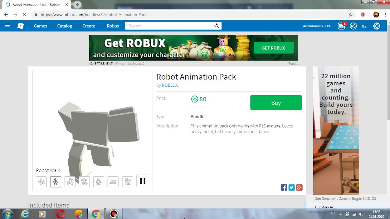 Roblox 80 Robux Aldım - 