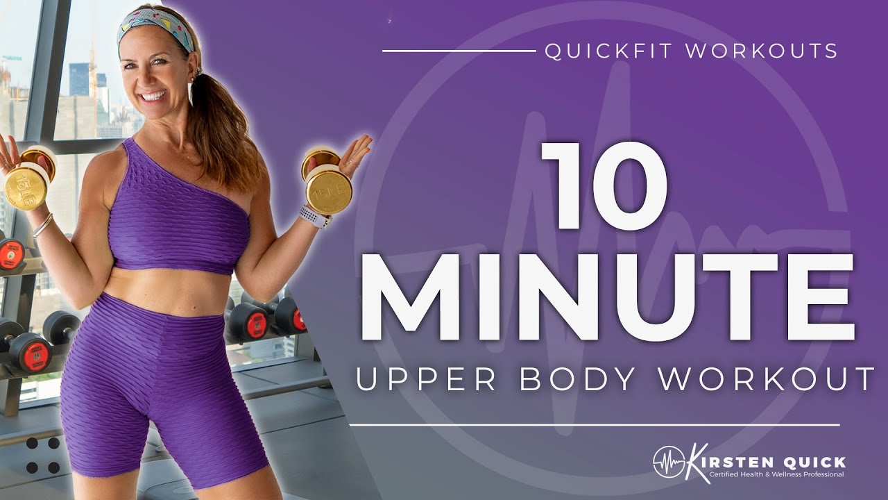 10 Minute UPPER BODY Dumbbell Workout | Strength | Tone - YouTube