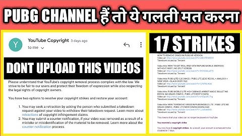 TENCENT COPYRIGHT STRIKE ON PUBG GAMING CHANNELS | DO NOT UPLOAD THESE VIDEOS | CHANNEL TERMINATED