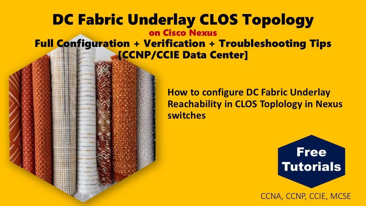 DC Fabric Underlay CLOS Topologyon Cisco Nexus Full Config ...