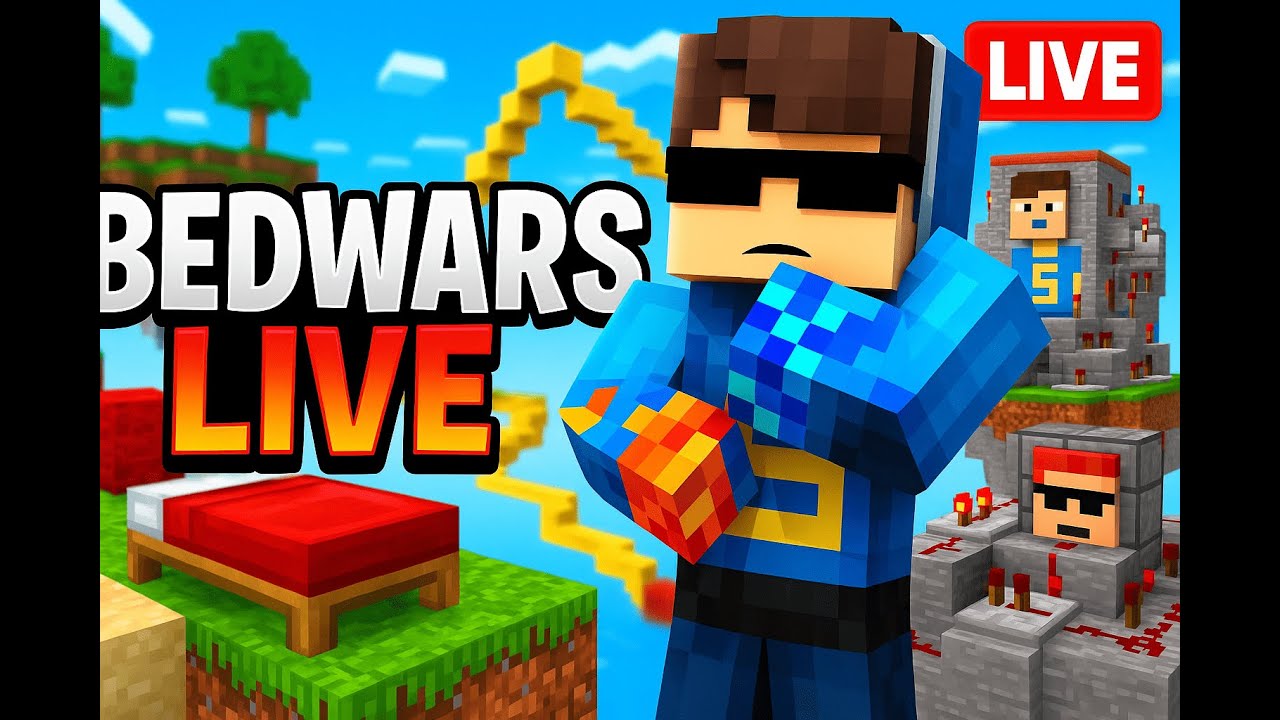 Live Stream of Bedwars 🔴 | Galaxy MC and Bedwars - YouTube