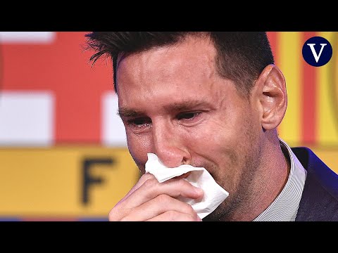 Las lágrimas de Messi en su despedida del FC Barcelona