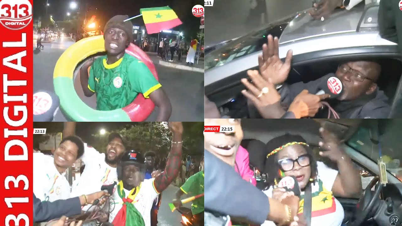 Folle ambiance dans les rues de Dakar après la deuxième étoile: Regardez