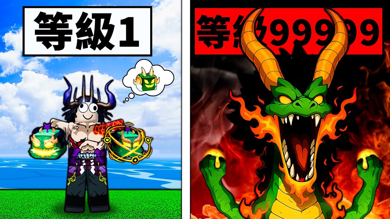 【Blox Fruits】這遊戲只用龍果就夠了嗎？1級到滿級只用龍果！ 【Roblox 海賊王】【機械方塊】