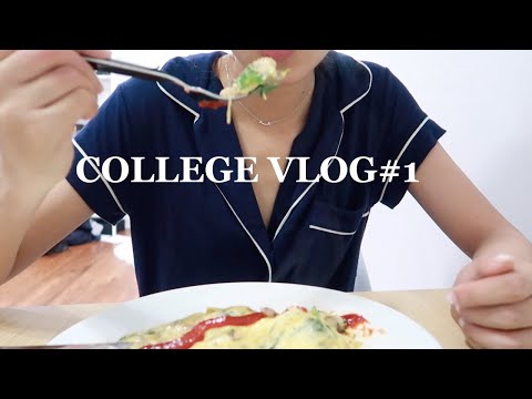 【College Vlog#1】大学生活|Summer school life| 一个人过夏天|忙碌的一周|大学自己做都吃什么| 各种开箱📦|
