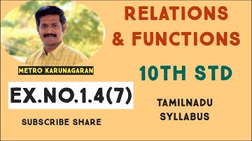 10th Std Maths Ex.1.4(7) In each of the following cases State whether the function is bijective or n