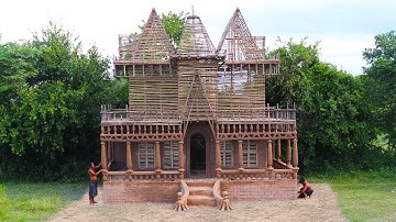 Build The Most 3-Story Mud Victorian House By Ancient Skills [part 3]