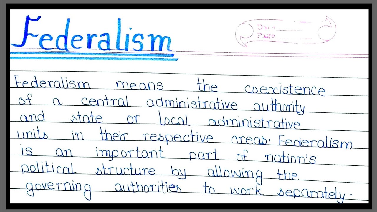 federalism essay topics